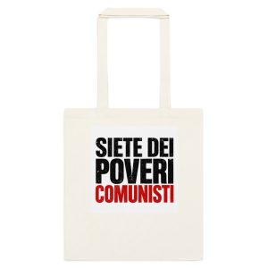 Shopping bag in cotone colorata SIETE DEI POVERI COMUNISTI